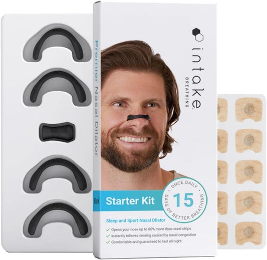 Breathing Nasal Strip Starter Kit – Anti-Snoring, Better Sleep & Instant Nasal Relief