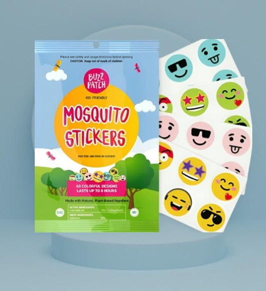 Natural Mosquito Repellent Patches – 24 Stickers for Kids & Adults (Chemical-Free Protection)