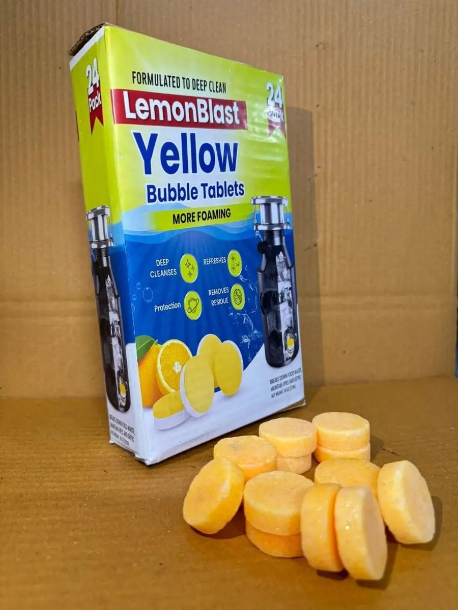 LemonBlast Yellow Bubble Tablets – Fizz Away Odors & Clogs |  🔥FLAT 50% OFF SAVING🔥